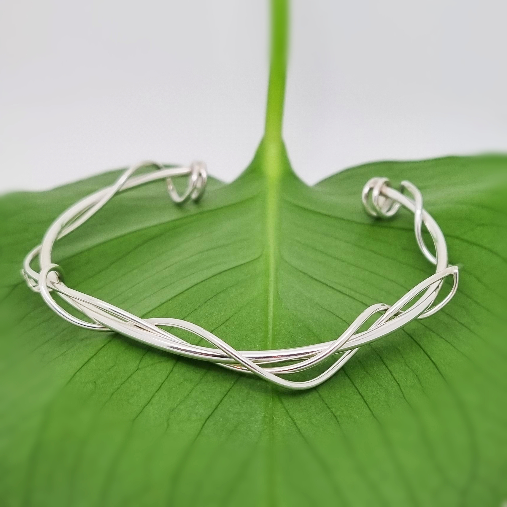 Handmade Sterling Silver Bangle from the Amanda range